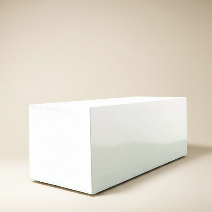 Modern Durable Rectangular GRP Planter Box - 100x40x40cm