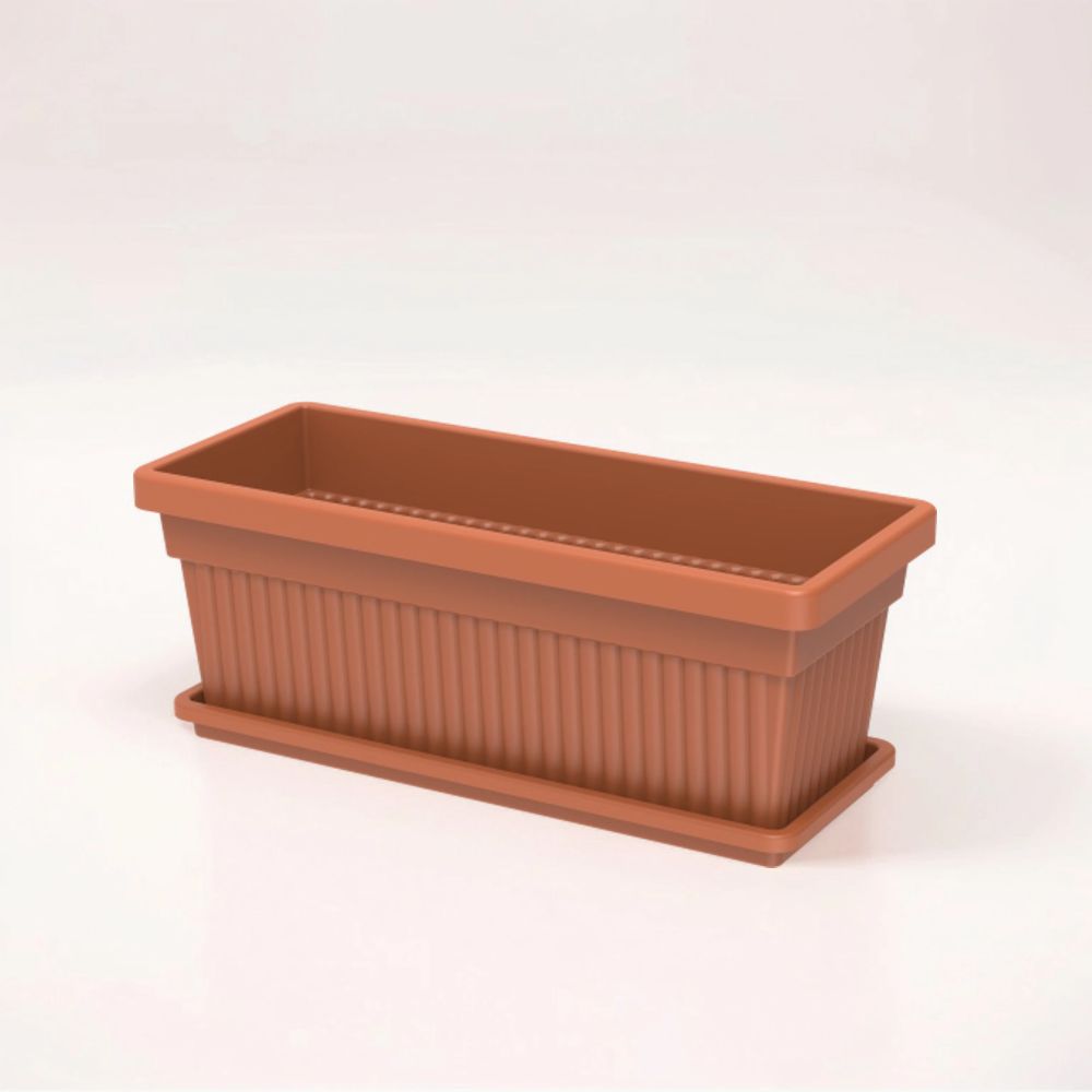 Cosmoplast Rectangular Planter W/Tray - Greensouq -