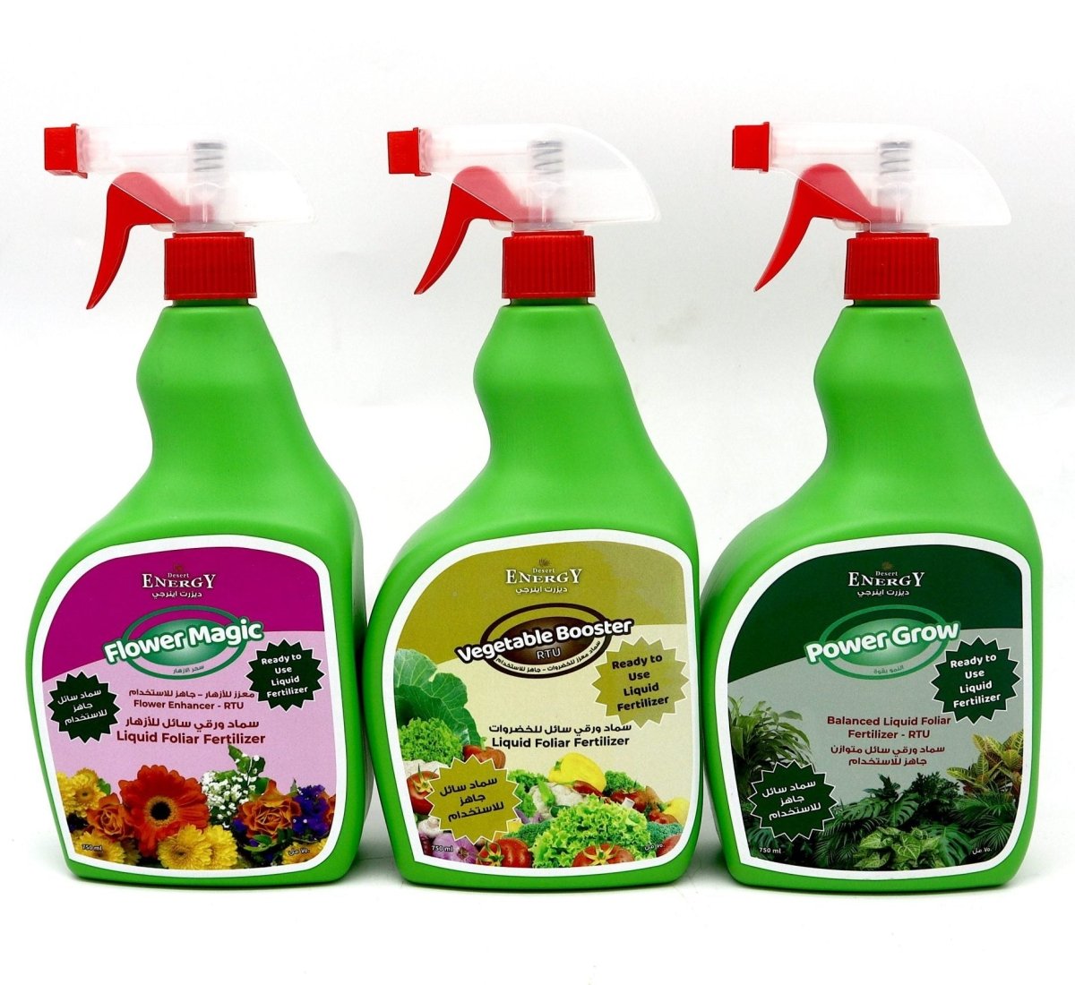 Desert Energy Plant Booster | Flower Magic & Power Grow Liquid Fertilizer 3x700ml Combo RTU - Greensouq -