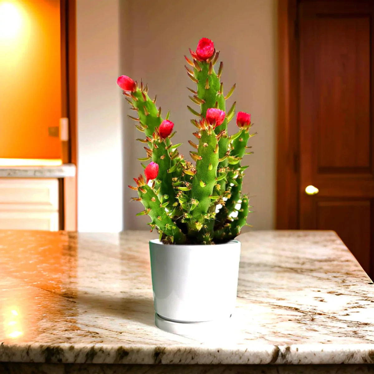 Eve's pin Cactus | Opuntia Subulata Indoor 5 - 8cm - Greensouq -