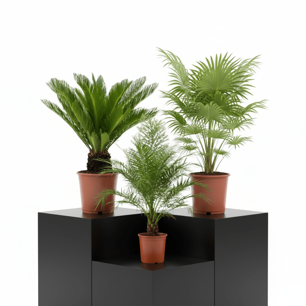 Tropical Palm Trio: 3 - Piece Palm Bundle - Greensouq -