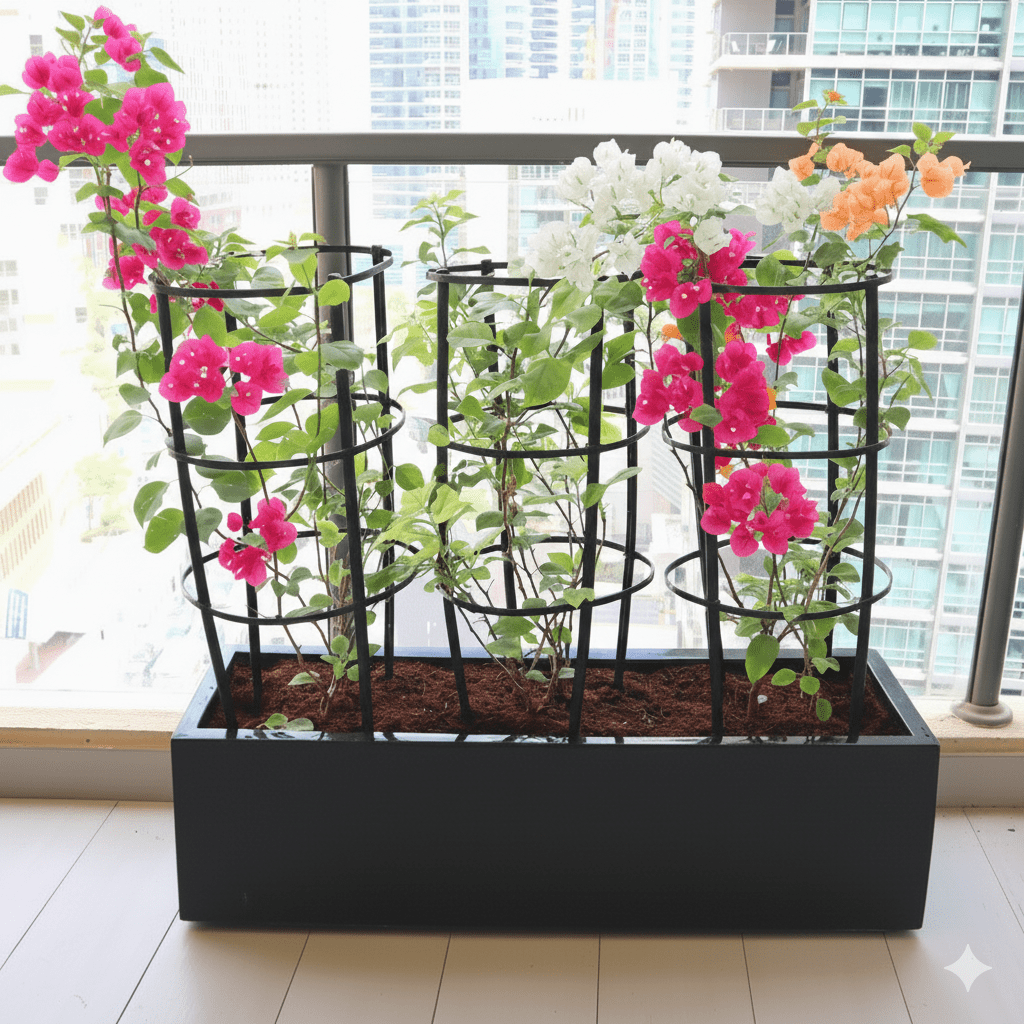 3 Bougainvillea Spectabilis 80 - 100cm in Grp Planter (100 - 30 - 30cm) - Greensouq - 