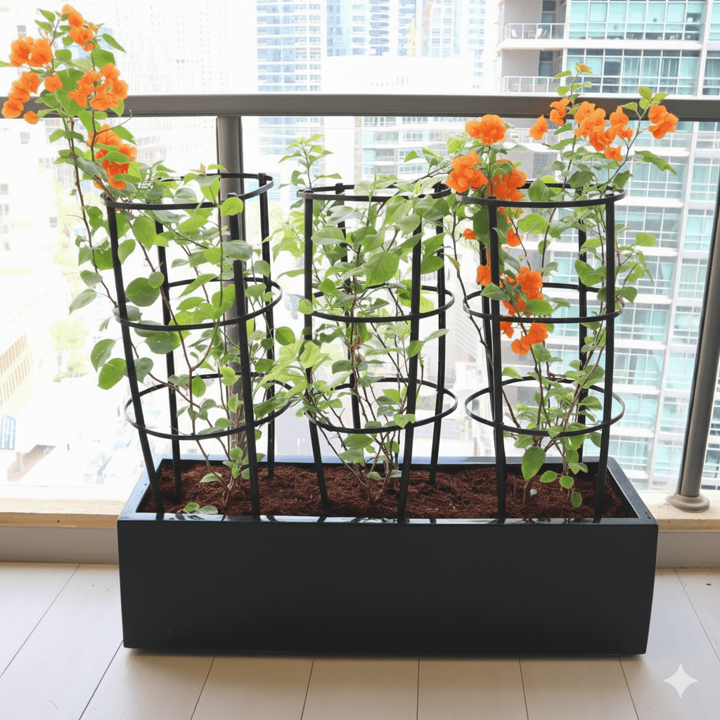 3 Bougainvillea Spectabilis 80 - 100cm in Grp Planter (100 - 30 - 30cm) - Greensouq - 
