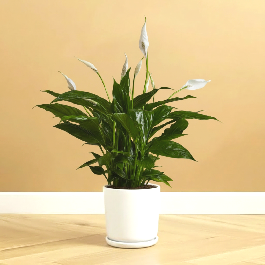 Peace Lily or Spathiphyllum or "زنبق السلام"