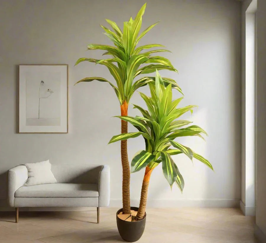 Artificial Massangeana Dracaena fragrans 120cm - Greensouq -