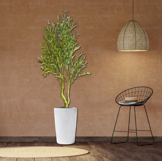 Artificial Olive Tree – 1.5 Meter Height | Realistic Fiber Plastic Trunk - Greensouq - 