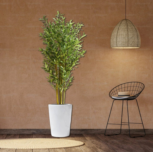 Artificial Olive Tree – 1.8 Meter Height | Natural Wood Trunk - Greensouq - 