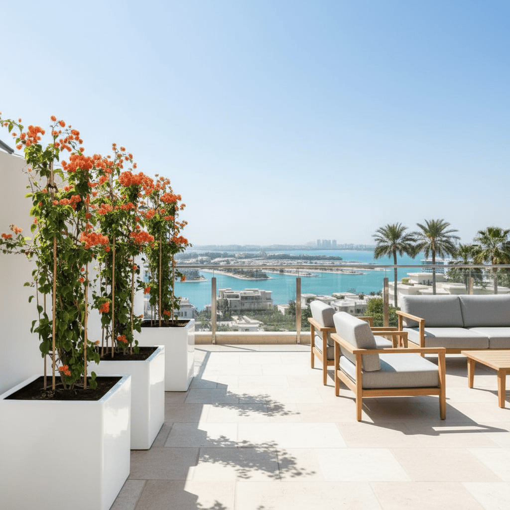 Bougainvillea Orange / Bougainvillea Orange in Grp Square Pot - Greensouq - 