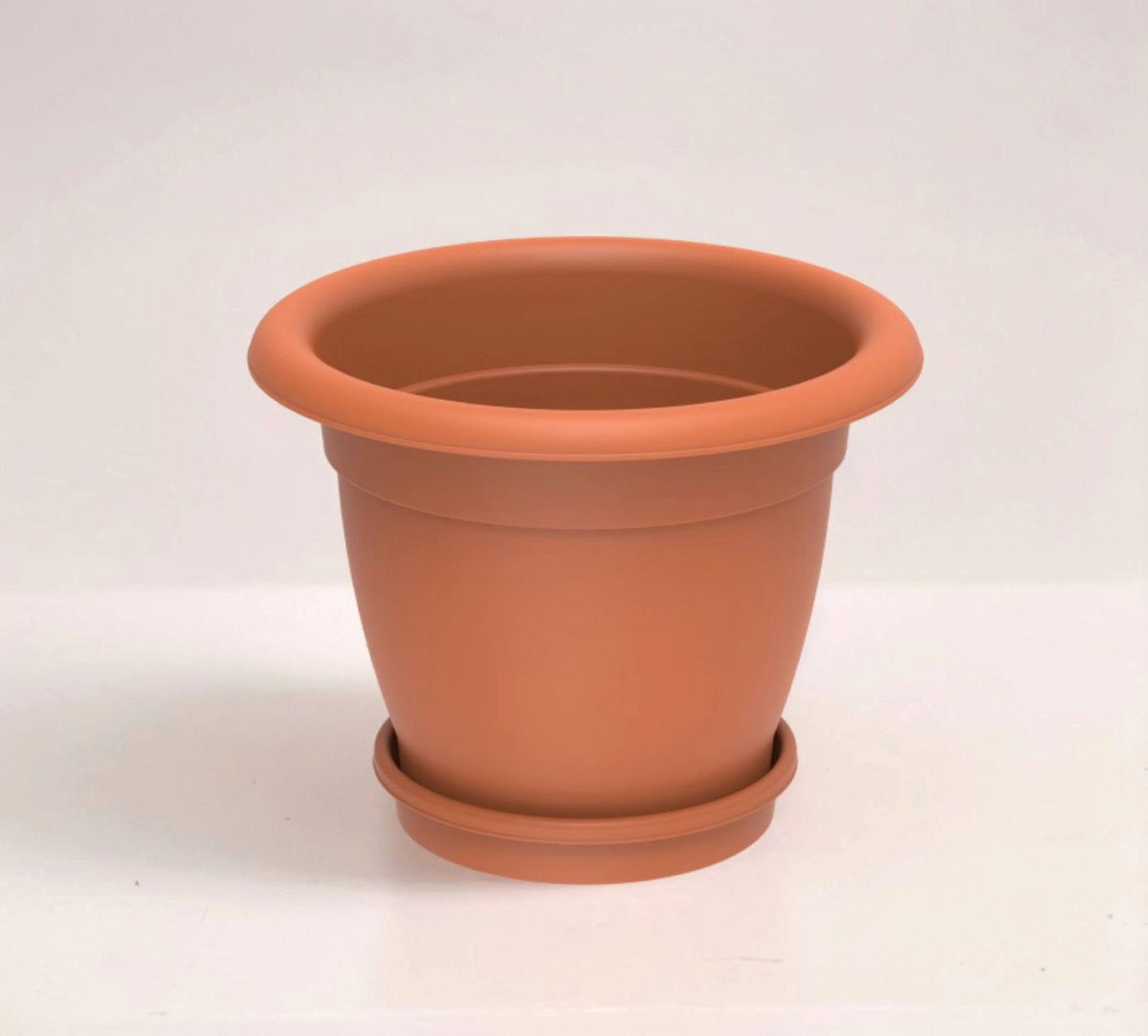 Round Cosmoplast Planter 20" W/Tray - Greensouq -
