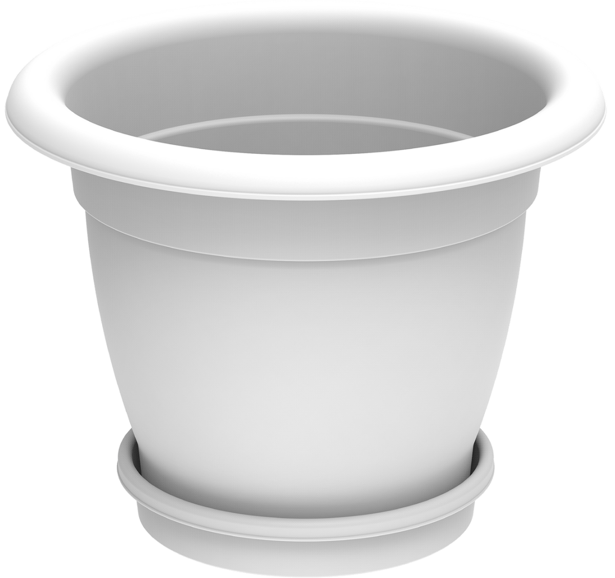 Round Cosmoplast Planter 20" W/Tray - Greensouq -