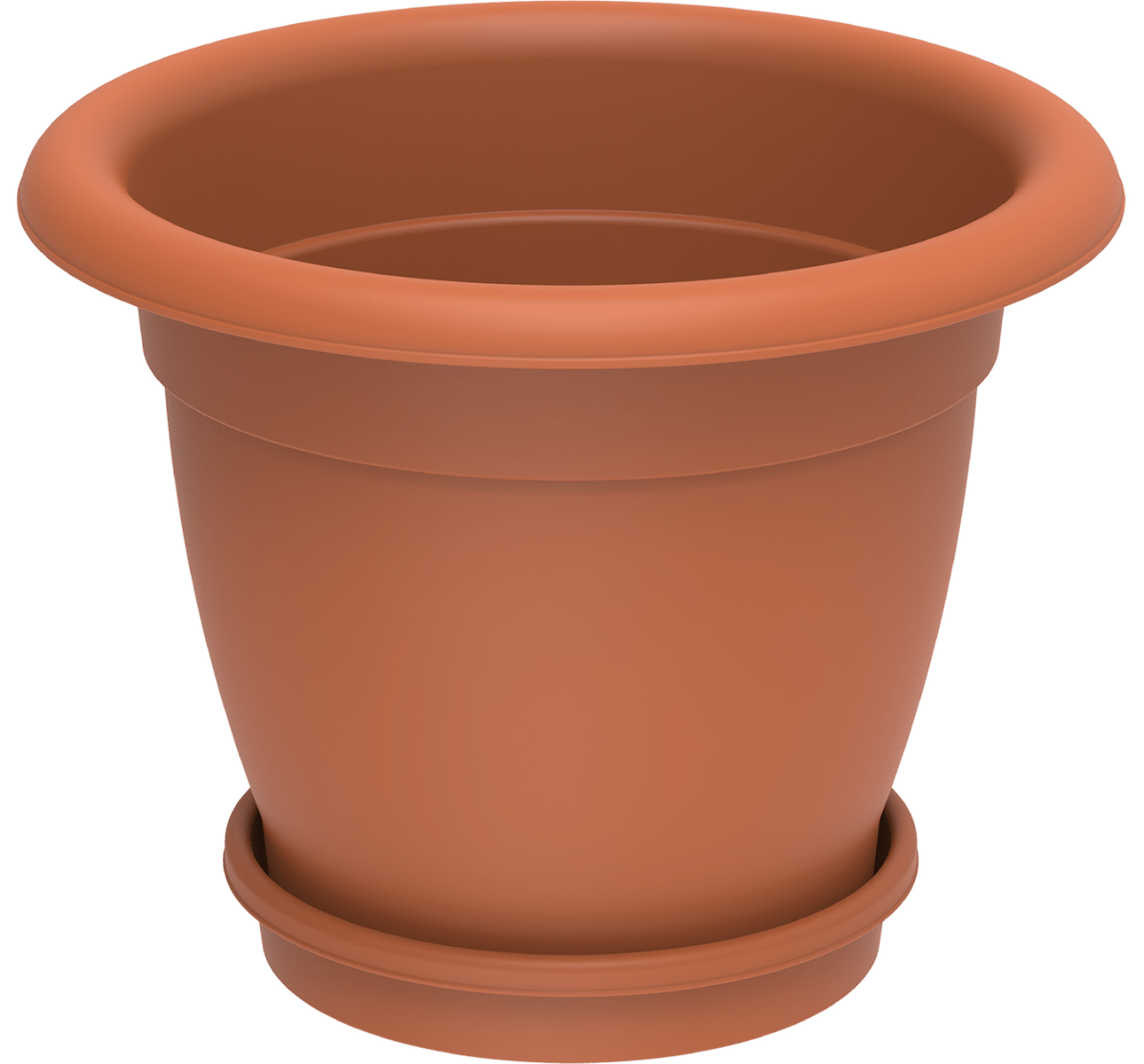 Round Cosmoplast Planter 20" W/Tray - Greensouq -