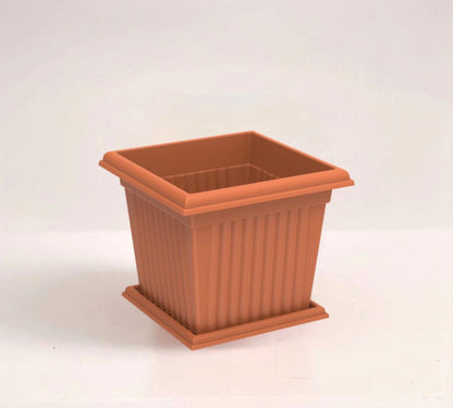 Cosmoplast Square Planter With - Tray - Greensouq - 