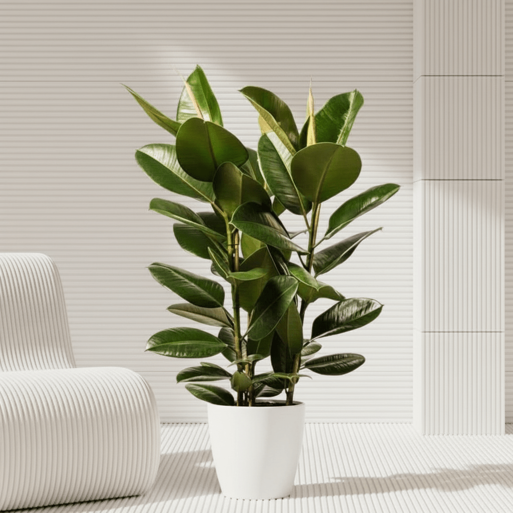 Ficus Elastica "Abidjan" or Rubber Plant (Holland) 80 - 100cm - Greensouq - 