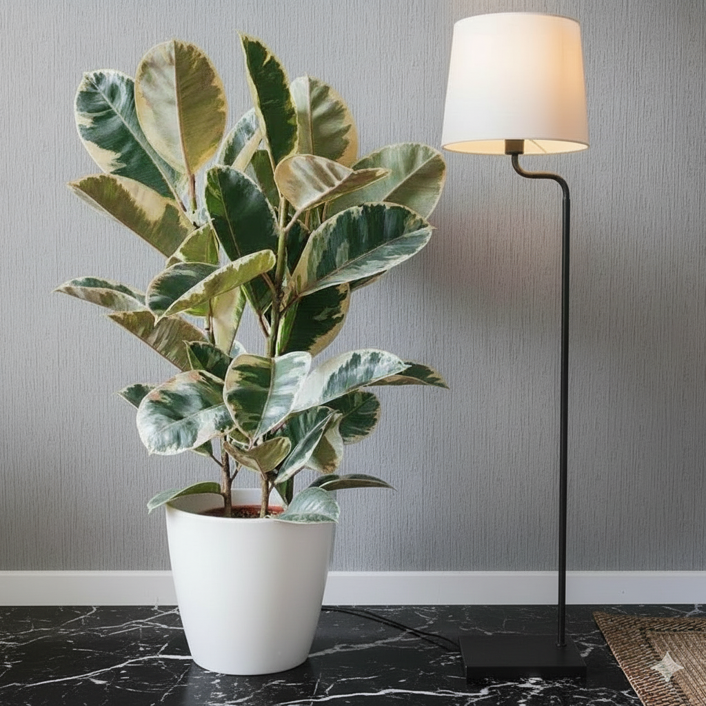 Variegated Rubber Plant | Ficus Elastica Tineke
