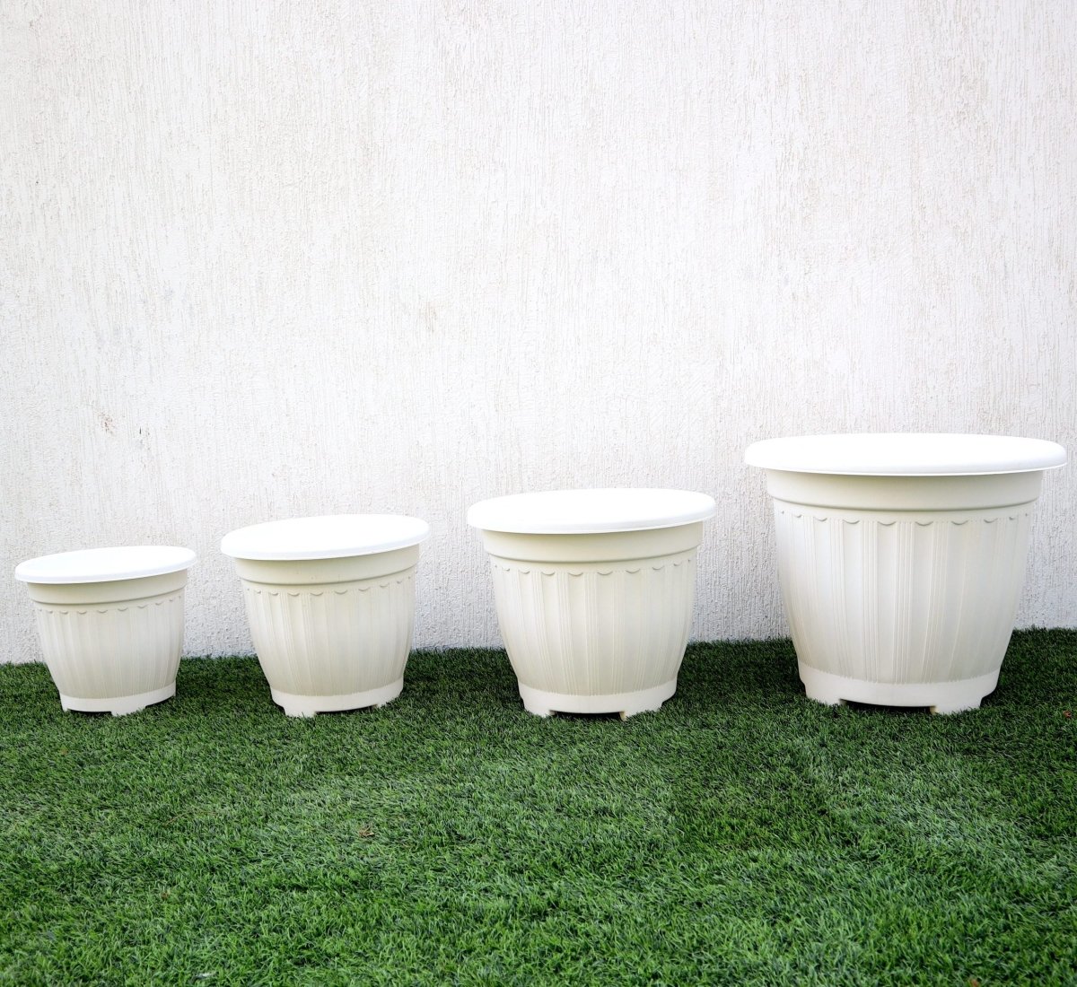Plastic Flower Pot | Outdoor Round Plastic Planter - Greensouq -