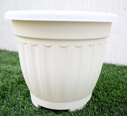 Plastic Flower Pot | Outdoor Round Plastic Planter - Greensouq -