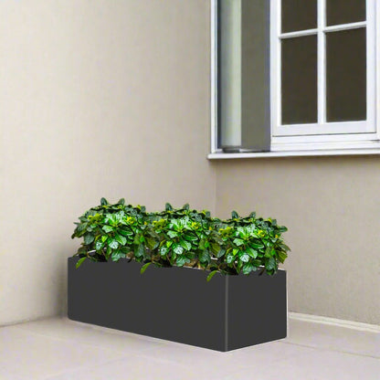 3x Gardenia Set in Rectangular Fiber Glass Planter (GRP) (90x30x30cm) - Greensouq -