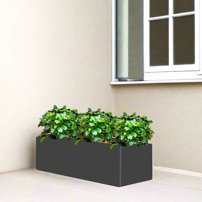 3x Gardenia Set in Rectangular Fiber Glass Planter (GRP) (90x30x30cm) - Greensouq -