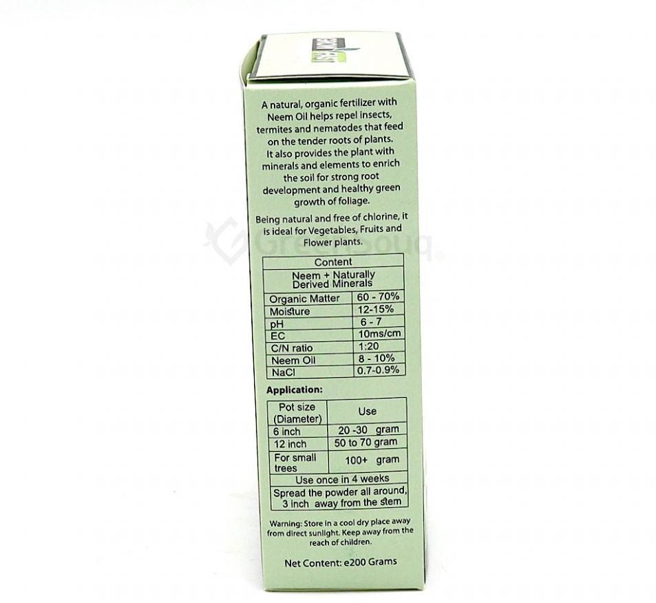 Grow Fast Neem Herbal Organic Fertilizer 200grm - Greensouq - 
