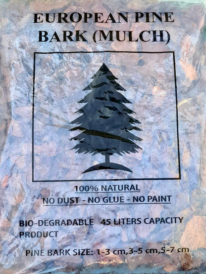 Pine Bark Mulch - 45Ltr Bag (7KG) - Greensouq - 