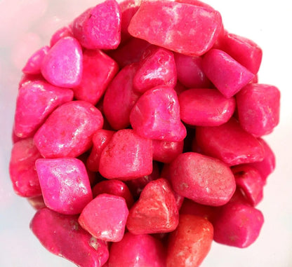 Pink Aquarium Pebbles | Pink Decorative Painted Pebbles "Aquarium" 10 - 15mm - Greensouq -