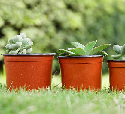 Plastic Nursery Pot, Yardwe 100 Pcs Plastic Planter Container "V9 Pot" - Greensouq - 