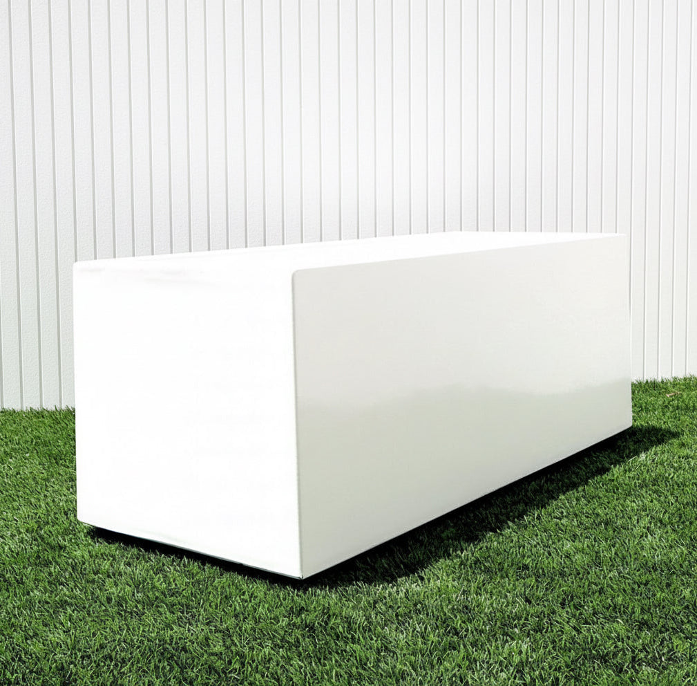 Rectangular GRP Planter 100x40x40cm Modern Durable Outdoor Planter Box - Greensouq -