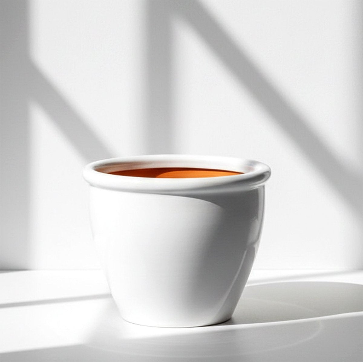 Rolled Rim Pot Outdoor Ceramic Pot, Trendy Outdoor Pot (Multi - colour) - Greensouq - 