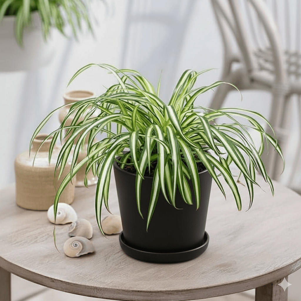 Spider Plant or Air Plant (Chlorophytum Comosum 'Variegatum') - Greensouq - 
