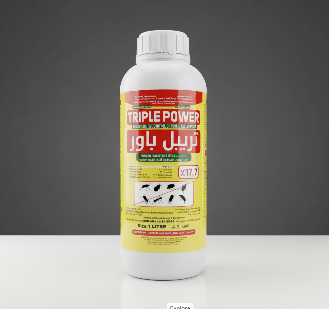 TRIPLE POWER Insecticide | Cypermethrin, Tetramethrim &amp; Piperonyl Butoxide 17.7% 1Ltr - Greensouq -