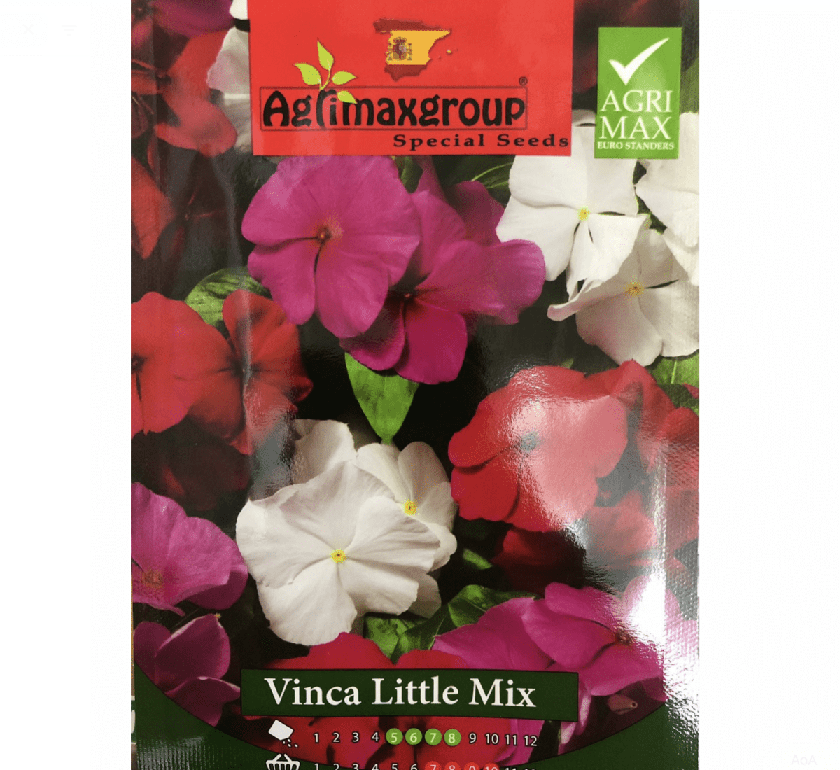 Vinca Little Mix Flower Seeds by Agrimax Spain - Greensouq - 