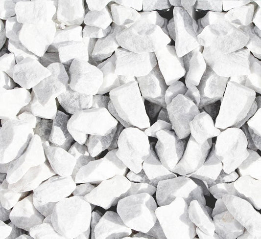 White Marble Gravel 1 - 2cm 20kg Bag Garden Marble Gravel, Best Garden Ground Cover - Greensouq - 