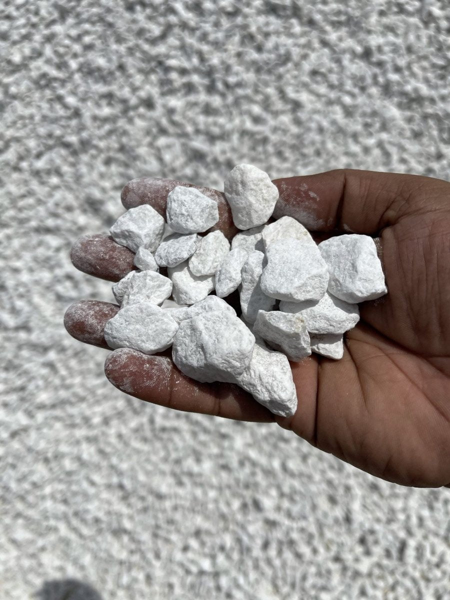 White Marble Gravel 1 - 2cm 20kg Bag Garden Marble Gravel, Best Garden Ground Cover - Greensouq - 